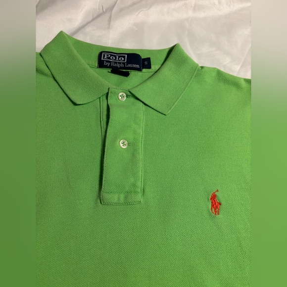 Two Bright Polo Ralph Lauren Classic Polo Small Lime Green/yellow 100% Cotton - Picture 1 of 13
